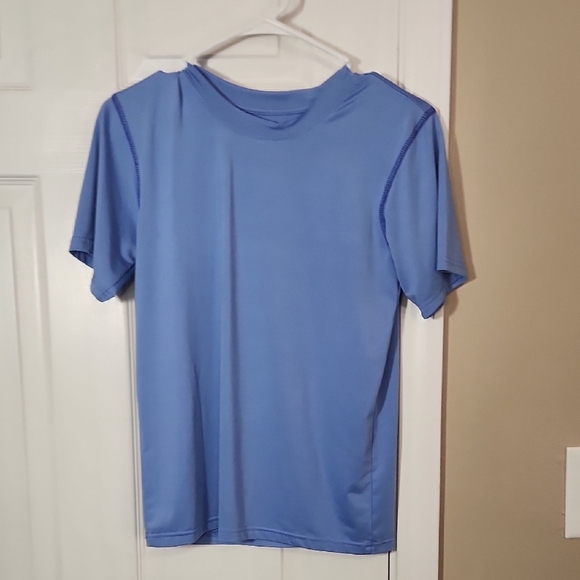 Black Bead Blue Short Sleeve Tee with Textured Fabric - Picture 4 of 7